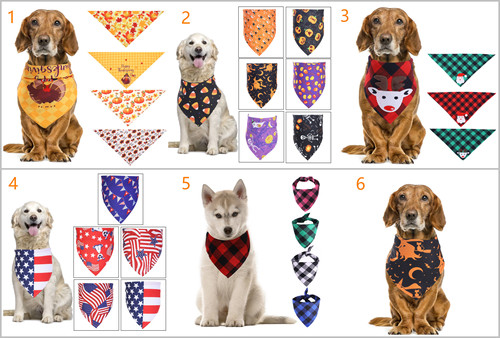   Solid Color Plaid Cotton Pet Scarf Dog Scarf Luxury Summer Easter Pet Bandana Dog Bandana for Dog Cat w