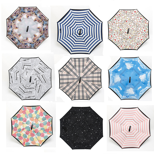  C handle windproof reverse inverted umbrella rain gear