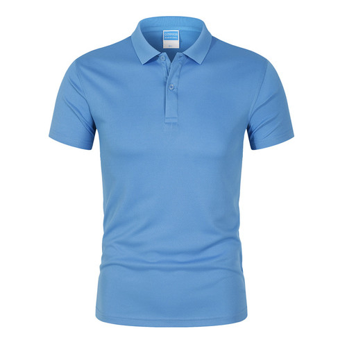 High Quality  Price Men's  Polo Shirt Solid Patch Color Fashion Casual Quick Dry Fit Mesh Polo Shirt