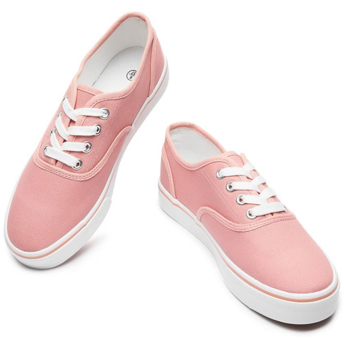 Budget Friendly Non Slip Low Top Canvas Shoes Classic Women's Lace Up Walking Shoes