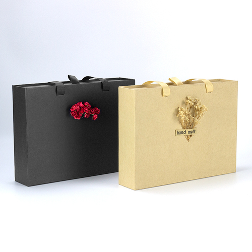  fashion luxury black drawer box paper bag cardboard hard box printing  holiday gift bag