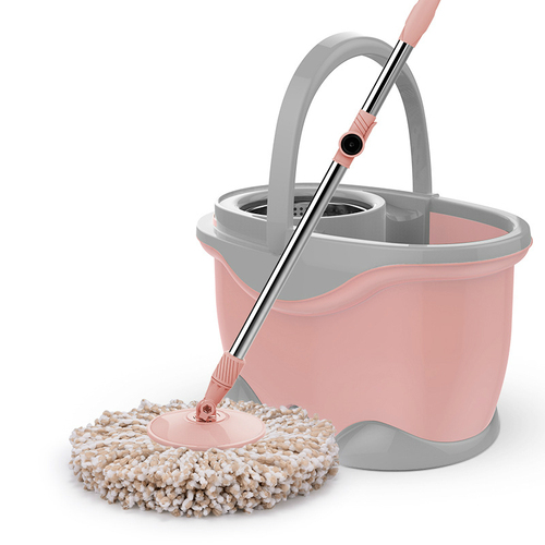 11009 Magic Twist Rolling Spin 360 Mop Stainless Steel Microfiber Floor Cleaner Mop with Mop Bucket