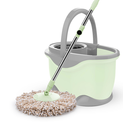 11009 Magic Twist Rolling Spin 360 Mop Stainless Steel Microfiber Floor Cleaner Mop with Mop Bucket