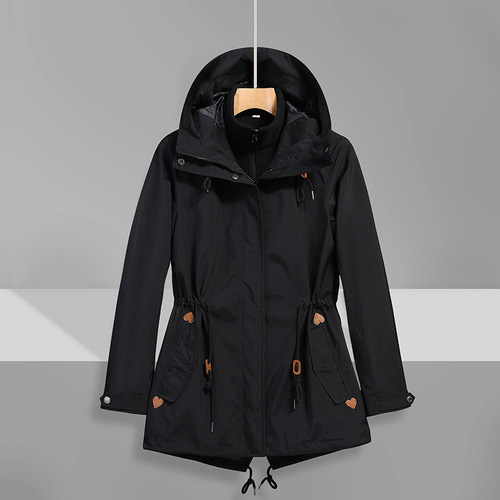 Ladies Girls' 2 Pieces Waterproof Fleece Equestrian Riding Windbreaker Outdoor Winter Women'S Jacket