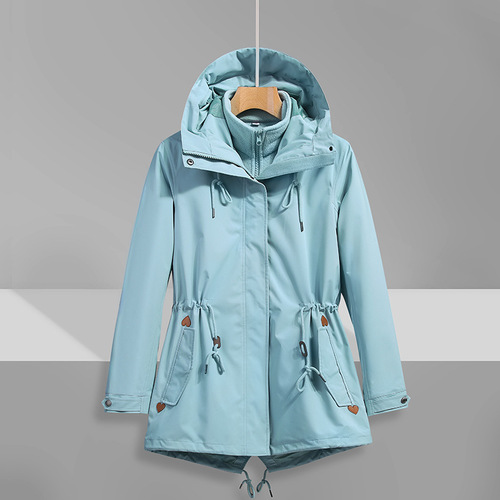 Ladies Girls' 2 Pieces Waterproof Fleece Equestrian Riding Windbreaker Outdoor Winter Women'S Jacket