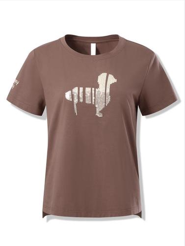 Girls' blouse Fashion Printing Ice cotton Drop shoulder Round neck Women's t-shirts