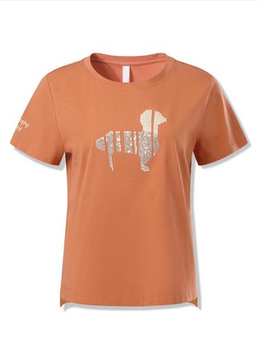 Girls' blouse Fashion Printing Ice cotton Drop shoulder Round neck Women's t-shirts