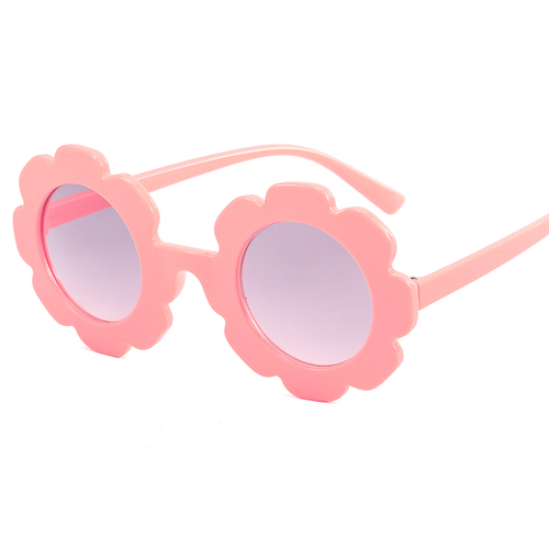 2021New Fashion Sun Flower Children's Sunglasses  Cute Baby Sun glasses Round Frame Flower Sunglasses Kid