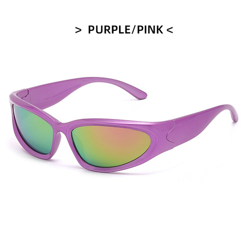 Tenyarn Fashion Y2k Sunglasses Kids Boys Girls Futuristic Sunglasses Wrap Around Sunglasses