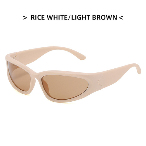 Tenyarn Fashion Y2k Sunglasses Kids Boys Girls Futuristic Sunglasses Wrap Around Sunglasses