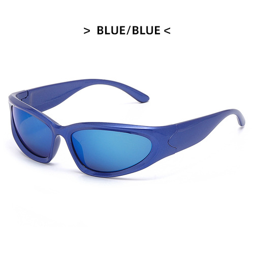 Tenyarn Fashion Y2k Sunglasses Kids Boys Girls Futuristic Sunglasses Wrap Around Sunglasses