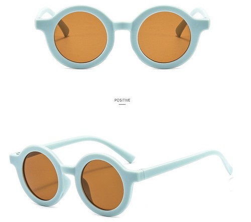 2023 New Design Retro Round Shape Kids Sunglasses PC Material 100% UV Protection Sunglasses