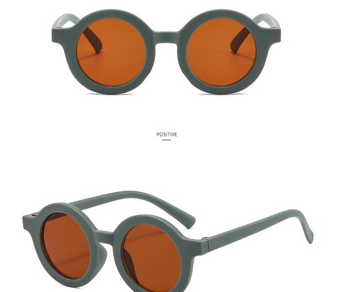 2023 New Design Retro Round Shape Kids Sunglasses PC Material 100% UV Protection Sunglasses