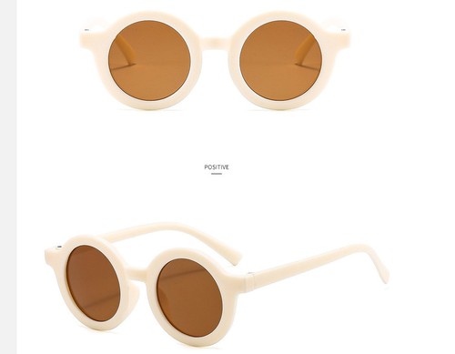 2023 New Design Retro Round Shape Kids Sunglasses PC Material 100% UV Protection Sunglasses