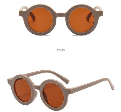 2023 New Design Retro Round Shape Kids Sunglasses PC Material 100% UV Protection Sunglasses