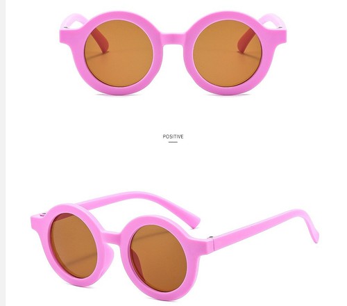 2023 New Design Retro Round Shape Kids Sunglasses PC Material 100% UV Protection Sunglasses