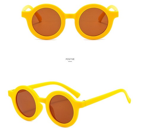 2023 New Design Retro Round Shape Kids Sunglasses PC Material 100% UV Protection Sunglasses