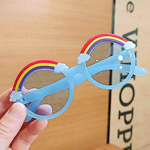 BELLEWORLD summer fashion flower strawberry colorful round sun glasses plastic shades 17colors kids sunglasses for boys 
