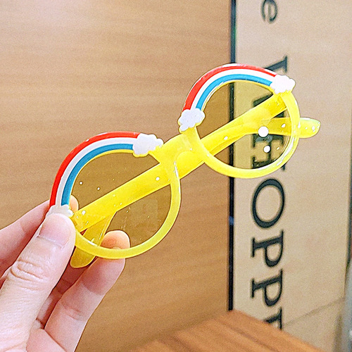 BELLEWORLD summer fashion flower strawberry colorful round sun glasses plastic shades 17colors kids sunglasses for boys 