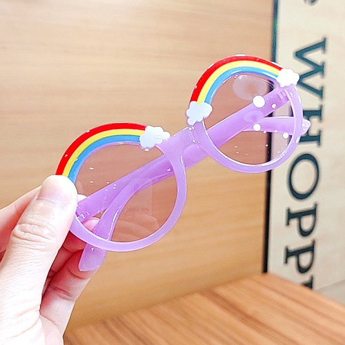 BELLEWORLD summer fashion flower strawberry colorful round sun glasses plastic shades 17colors kids sunglasses for boys 