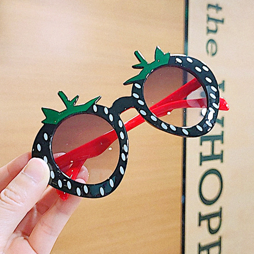 BELLEWORLD summer fashion flower strawberry colorful round sun glasses plastic shades 17colors kids sunglasses for boys 