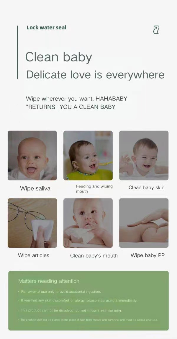 Sensitive Baby Wipes,  Unscented, Hypoallergenic, 99% Purified Water,80 pieces/pack