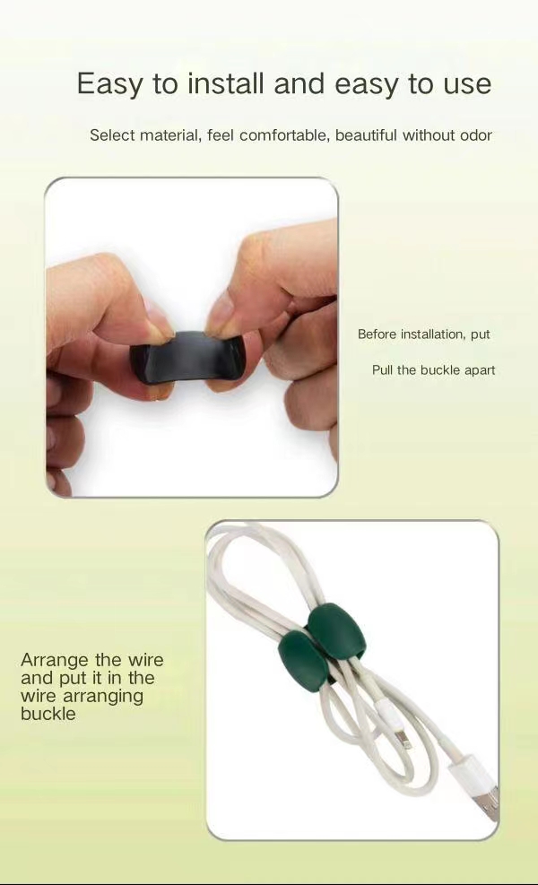 16pcs Travel Data Cable Collection Buckle Headphone Charging Cable Finishing Winding Storage Buckle 