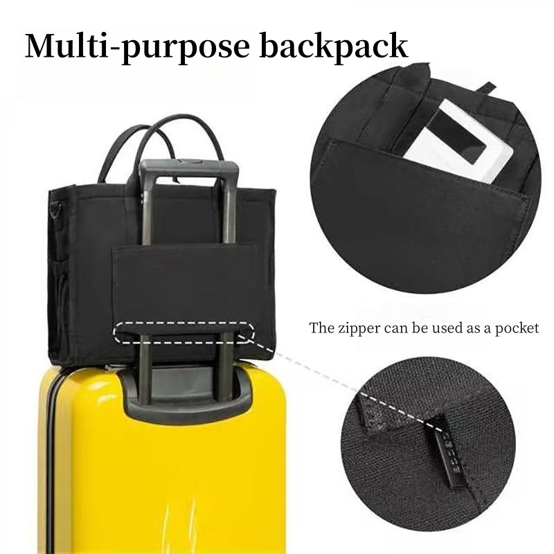 Fashion canvas Tote bag new shoulder back crossbody handbag casual men's and women's anti-splash Tote bag