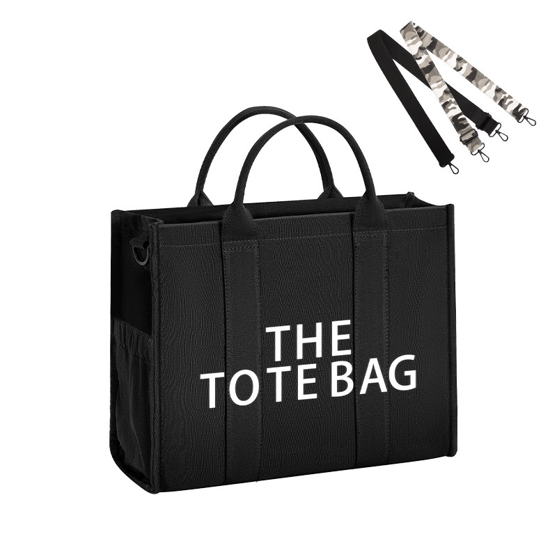 Fashion canvas Tote bag new shoulder back crossbody handbag casual men's and women's anti-splash Tote bag