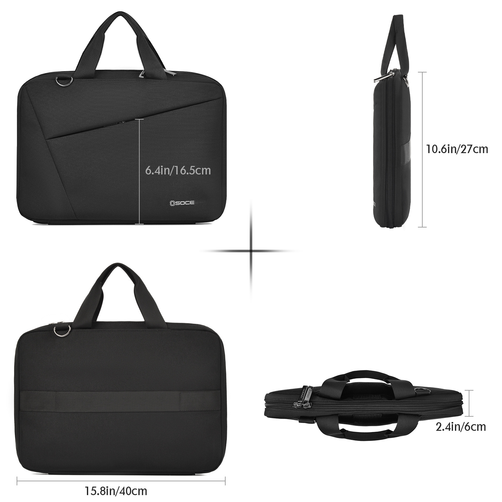 Waterproof and shock-proof multifunctional handbag Commuter business laptop bag Men's and women's briefcases