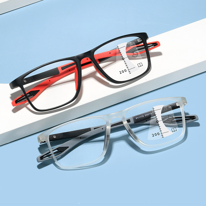 Fashion Luxury Square Women Men Multifocal Progressive   Sports Reader Anti Blue Light Reading Glasses 2023