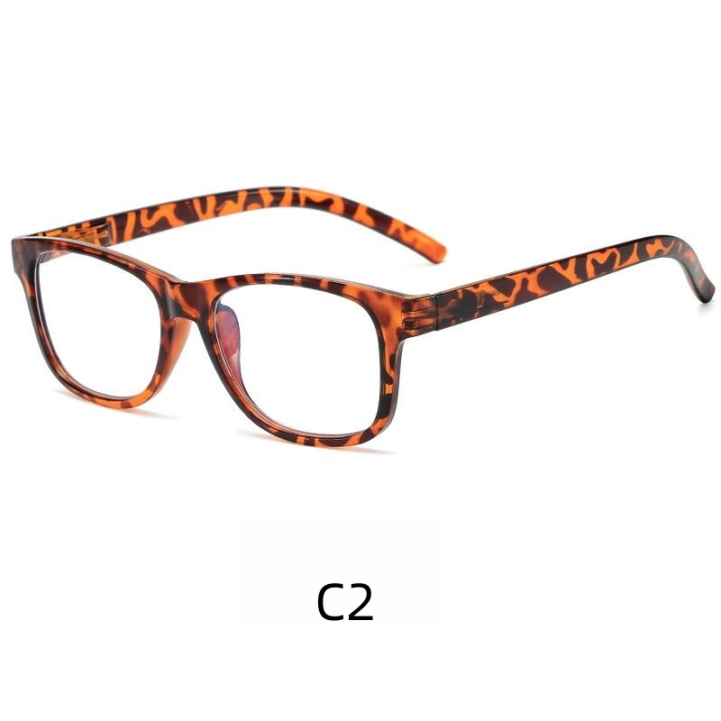 New anti-blue spring reading glasses for men and women fashion square frame retro reading glasses