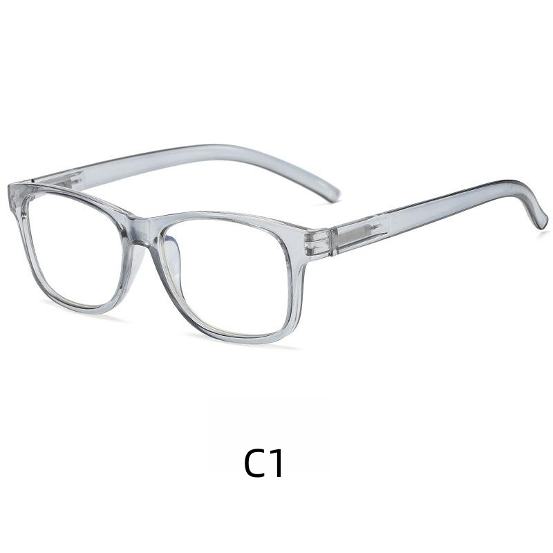 New anti-blue spring reading glasses for men and women fashion square frame retro reading glasses