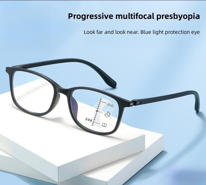 Progressive multi-focus anti-blue reading glasses ultra-light reading glasses for the elderly