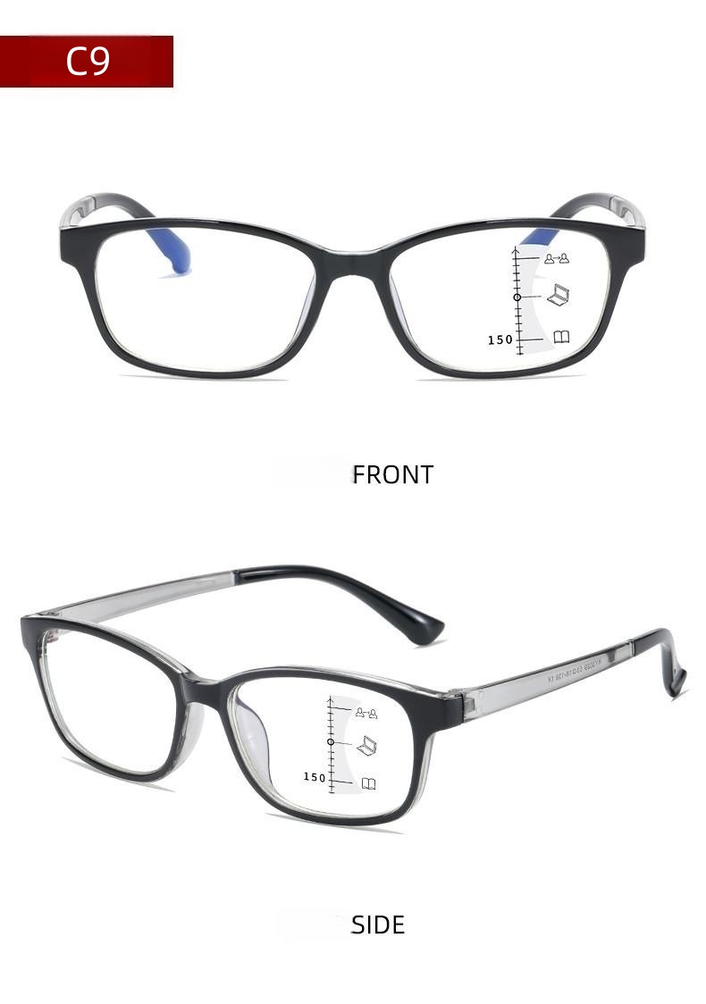 Ultra-light multi-focus reading glasses Fashion reading glasses anti-blue light reading zoom