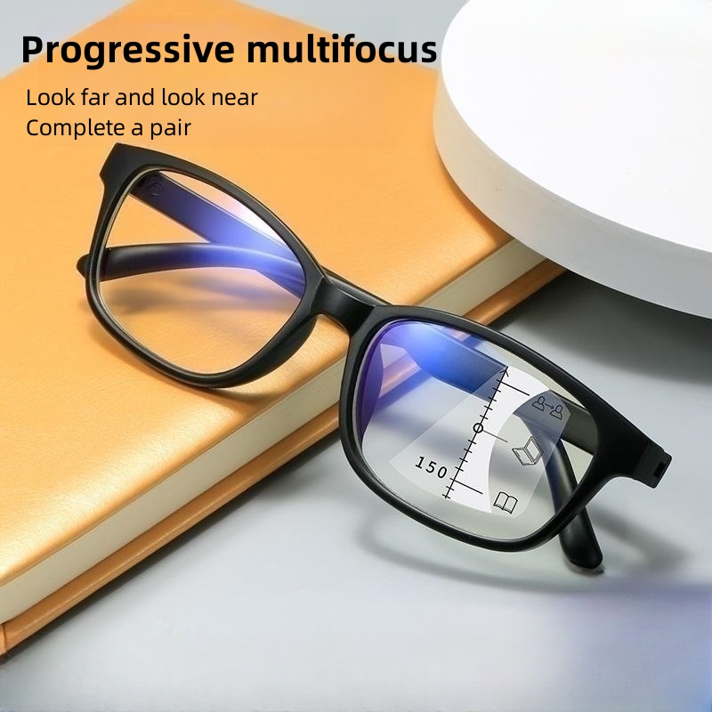 Ultra-light multi-focus reading glasses Fashion reading glasses anti-blue light reading zoom