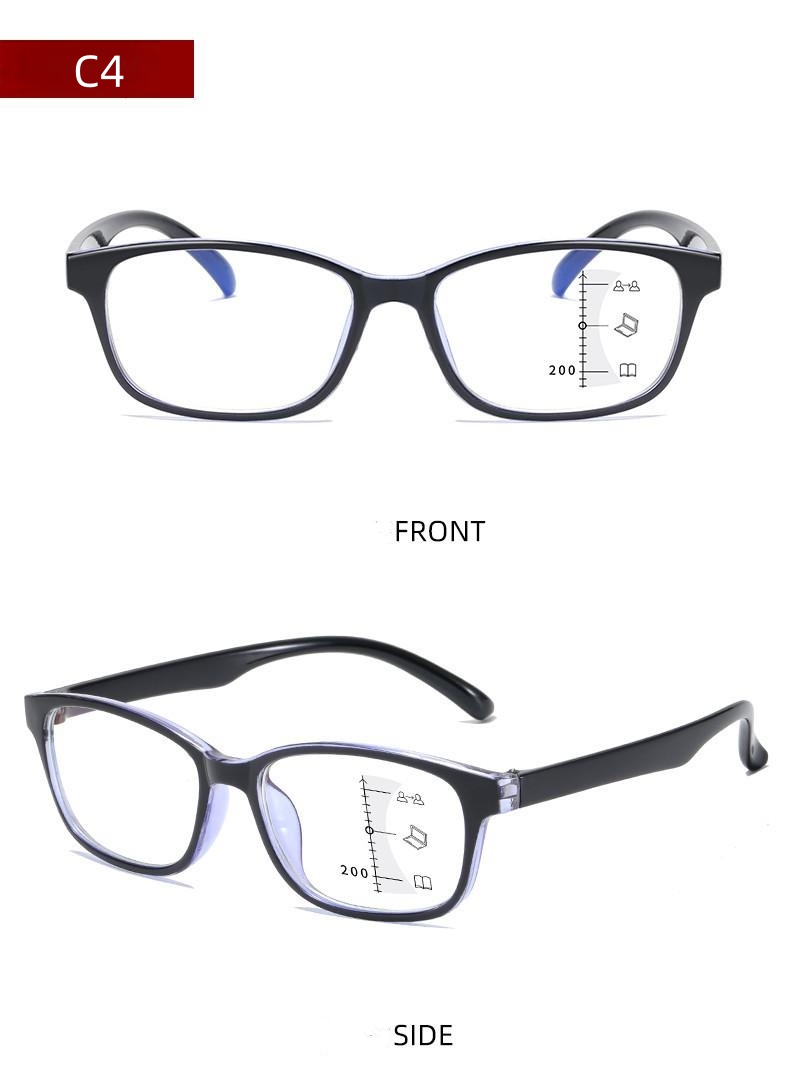 Ultra-light multi-focus reading glasses Fashion reading glasses anti-blue light reading zoom