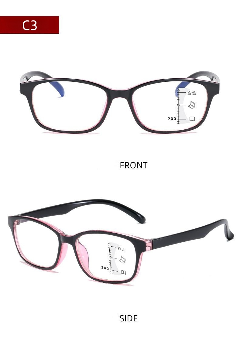 Ultra-light multi-focus reading glasses Fashion reading glasses anti-blue light reading zoom