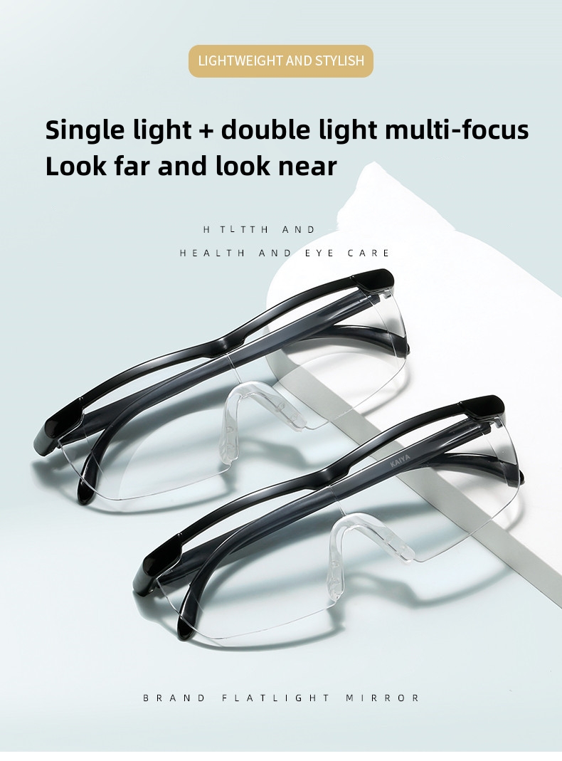 New reading glasses near and far dual use single light double light universal 100-300 degree zoom reading glasses