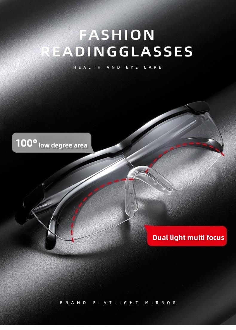 New reading glasses near and far dual use single light double light universal 100-300 degree zoom reading glasses