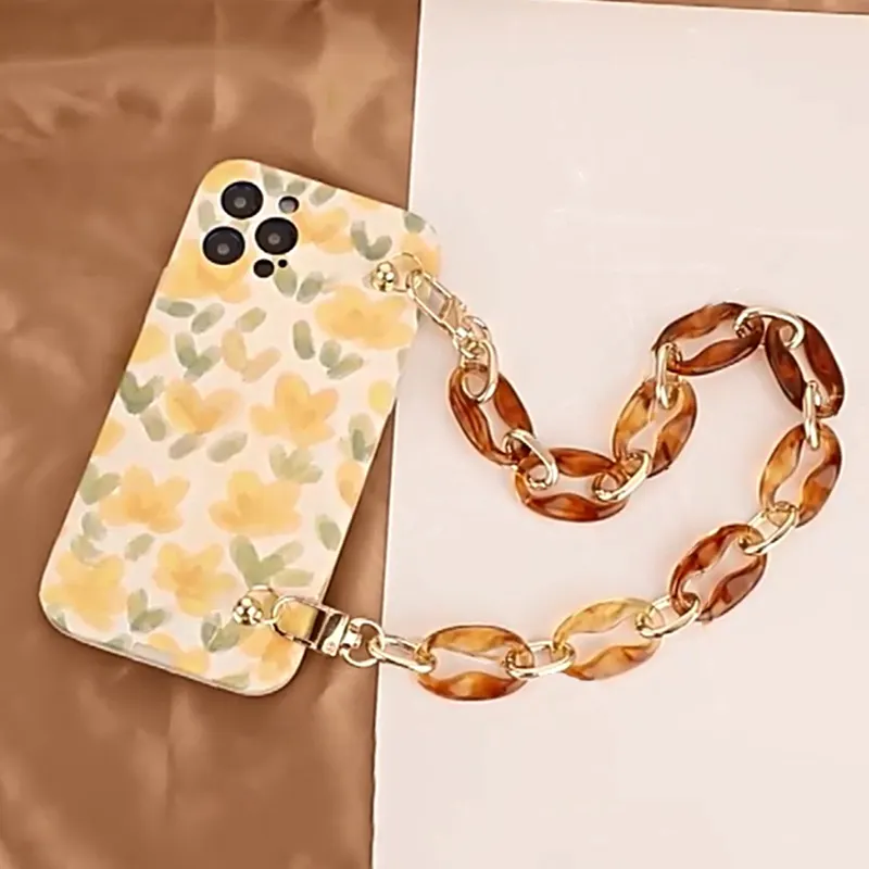 Acrylic chain Hardware bag Phone case DIY accessories Retro style All-in-one chain bag with belt