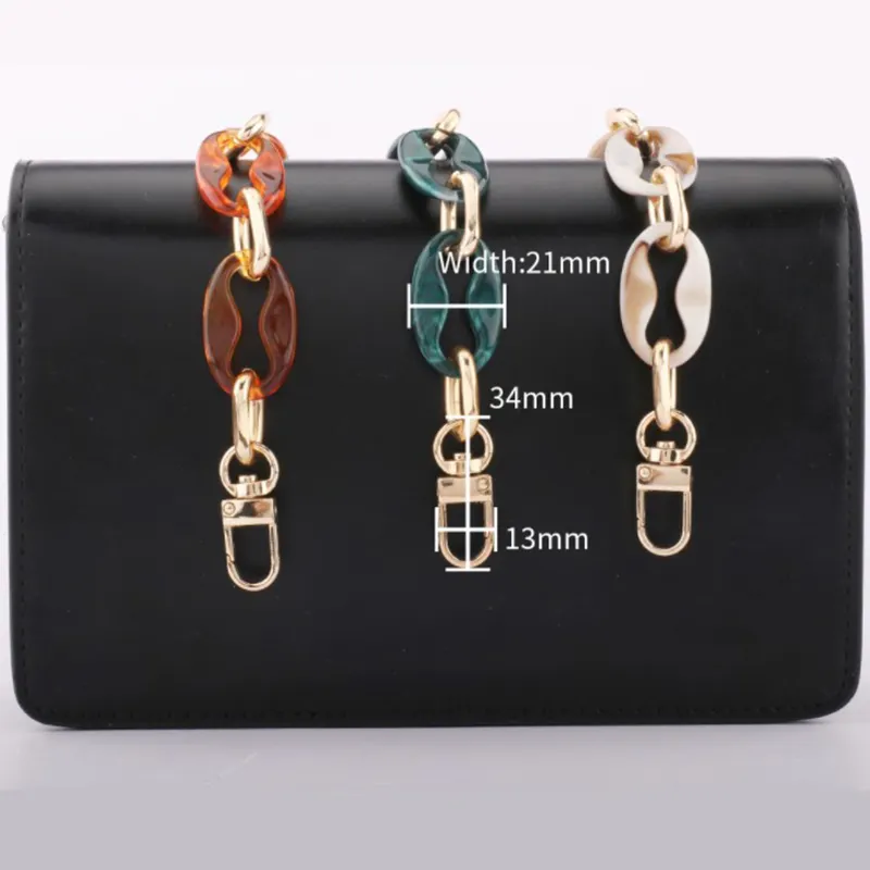 Acrylic chain Hardware bag Phone case DIY accessories Retro style All-in-one chain bag with belt