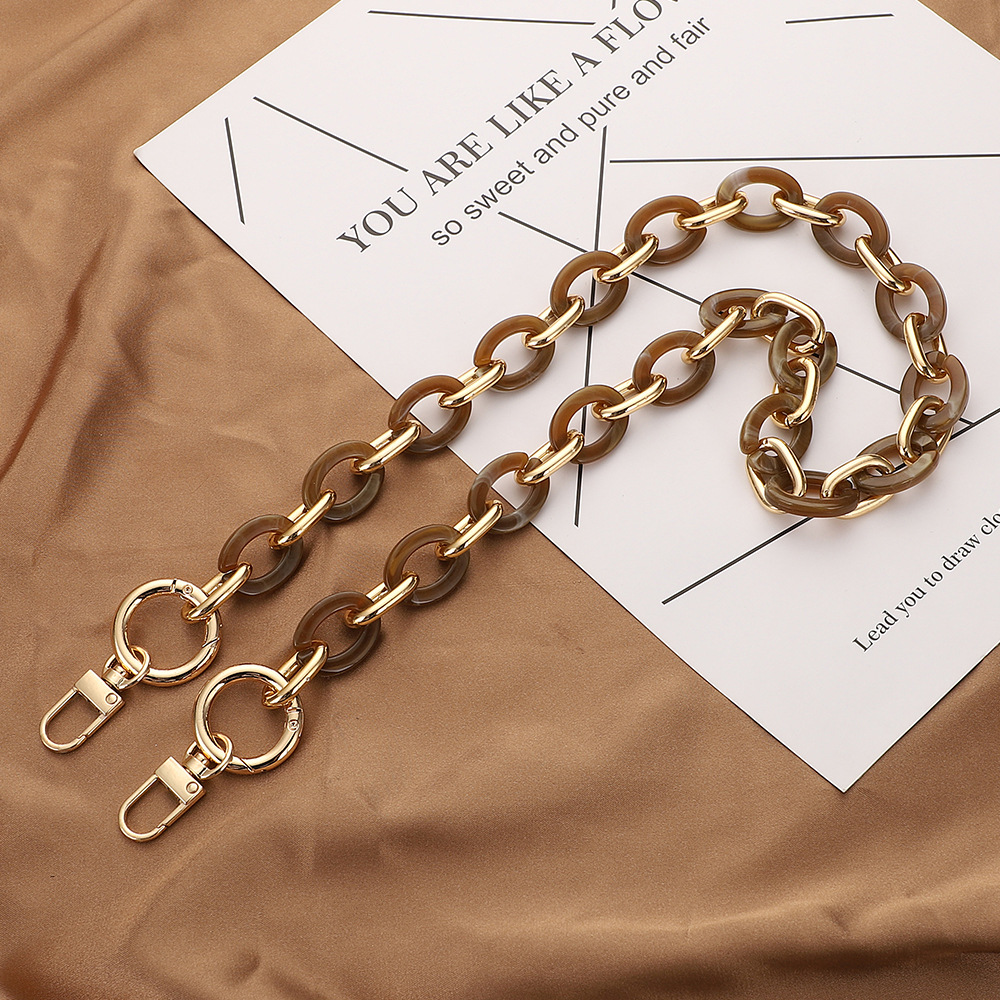 Stylish acrylic handmade chain women's bag shoulder strap Bag Metal accessories Single strap bag strap accessories