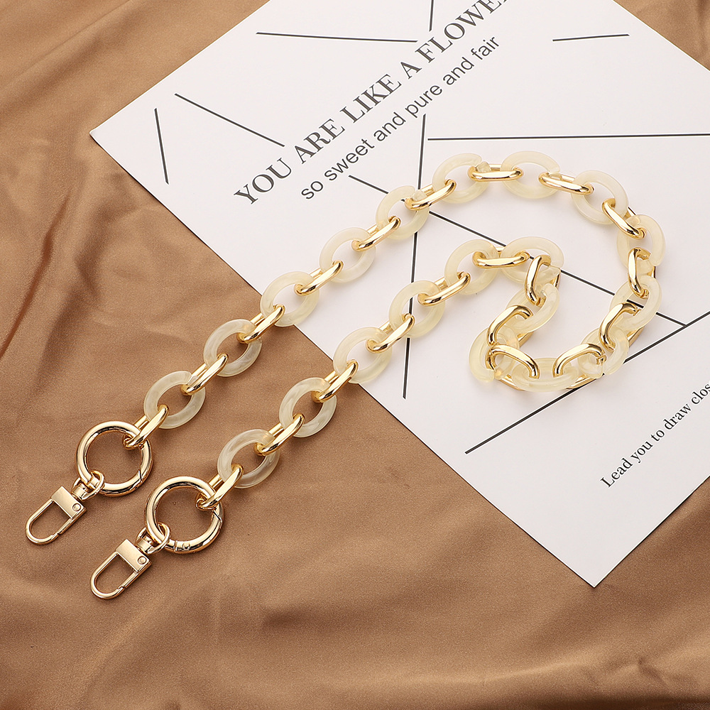 Stylish acrylic handmade chain women's bag shoulder strap Bag Metal accessories Single strap bag strap accessories