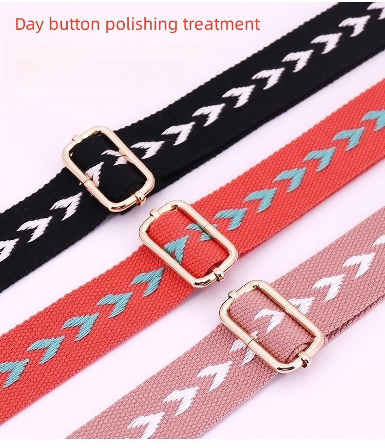 3.8cm jacquard bag strap Adjustable single shoulder crossbody bag for women replace long back strap