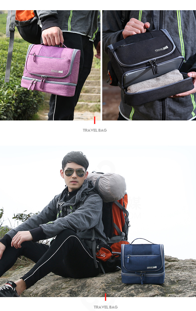 Cationic dry and wet toiletry bag Makeup bag Men's and women's waterproof bath bag portable makeup bag