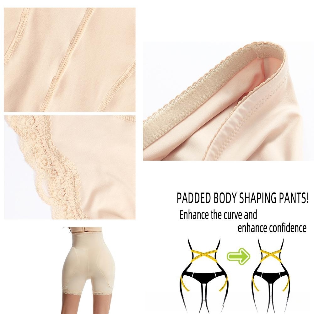 Plus-size high-waisted belly pants Fake butt pants Body pants full hips corset hip lift pants spongy cushion full hips