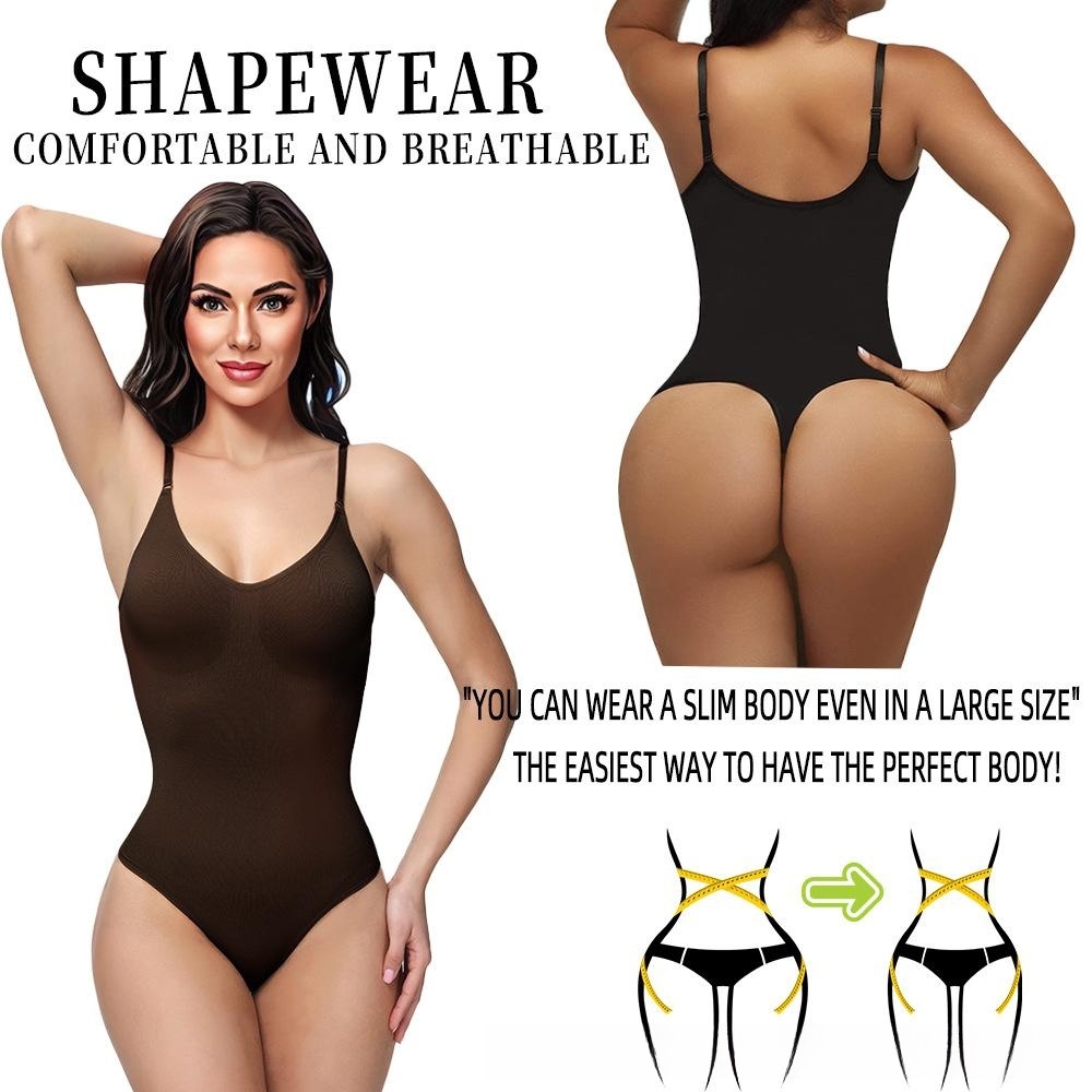 Backless Western style women's one-piece shapewear halter corset beauty back belly breasted one-piece triangle thong