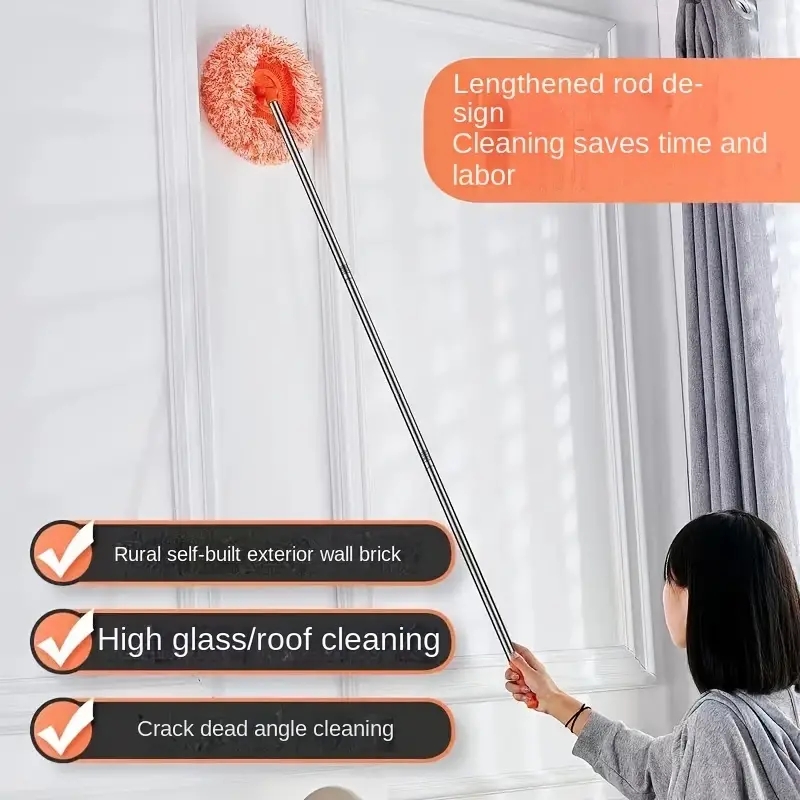 Mopping dust dusting Dust sweeping wall ceiling car wash household retractable car wash mop dual-purpose mop