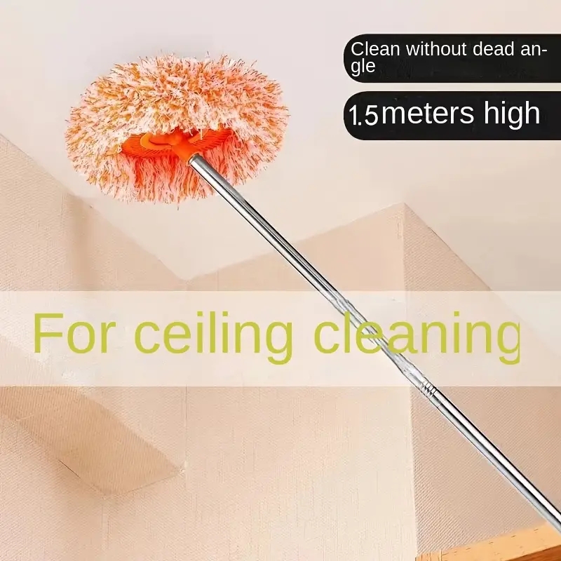 Mopping dust dusting Dust sweeping wall ceiling car wash household retractable car wash mop dual-purpose mop